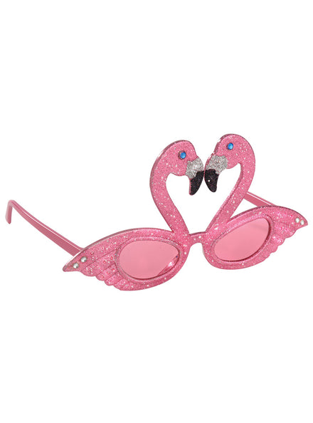 Pink Glitter Flamingo Glasses