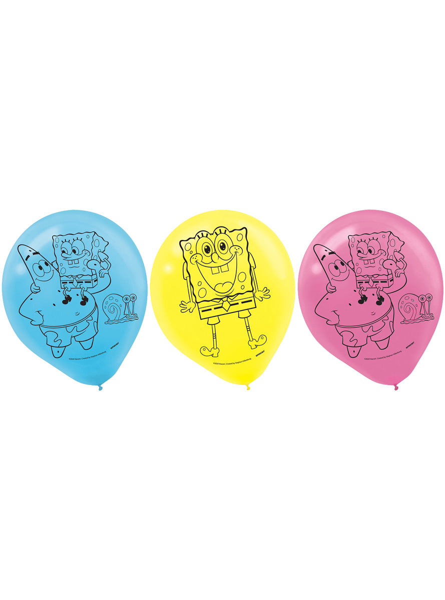 Spongebob Latex 30cm Balloons 6 Pack - Main Image