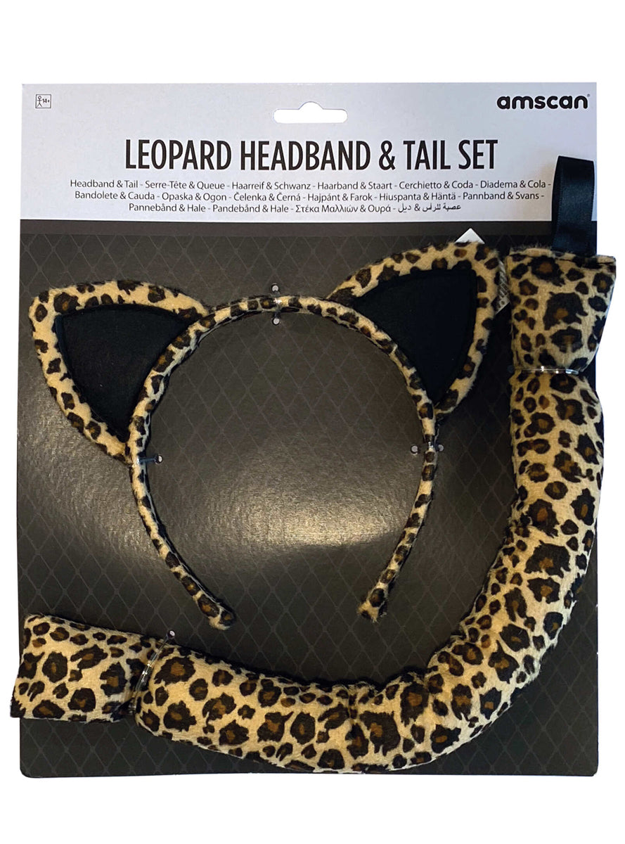 Leopard Print Ears and Tail Accessory Kit - Alternate Image