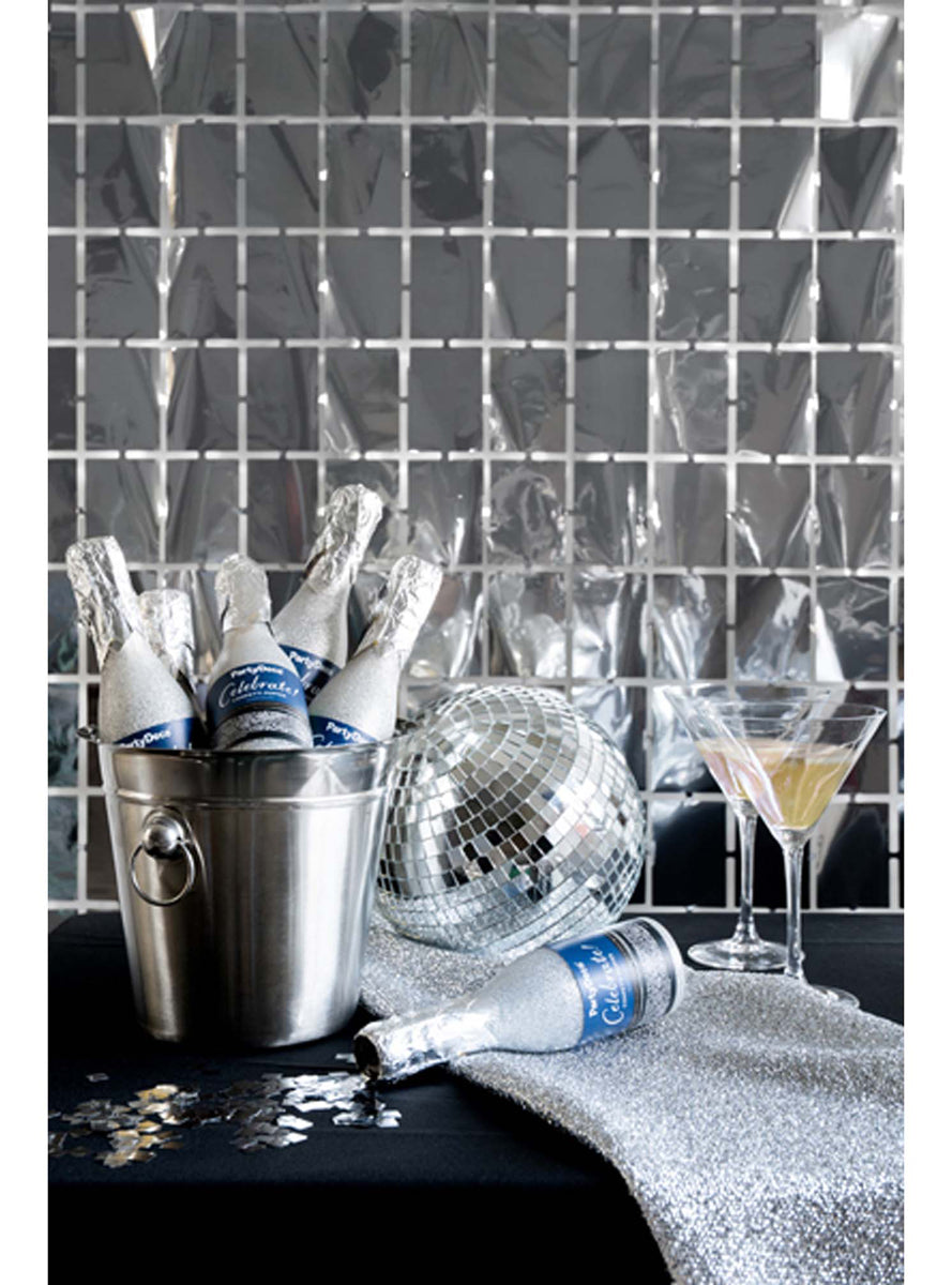 Square Silver 200cm Party Backdrop - Lifestyle Image