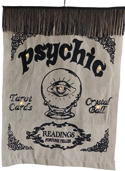 Light Up Psychic Fortune Teller Banner Halloween Decoration