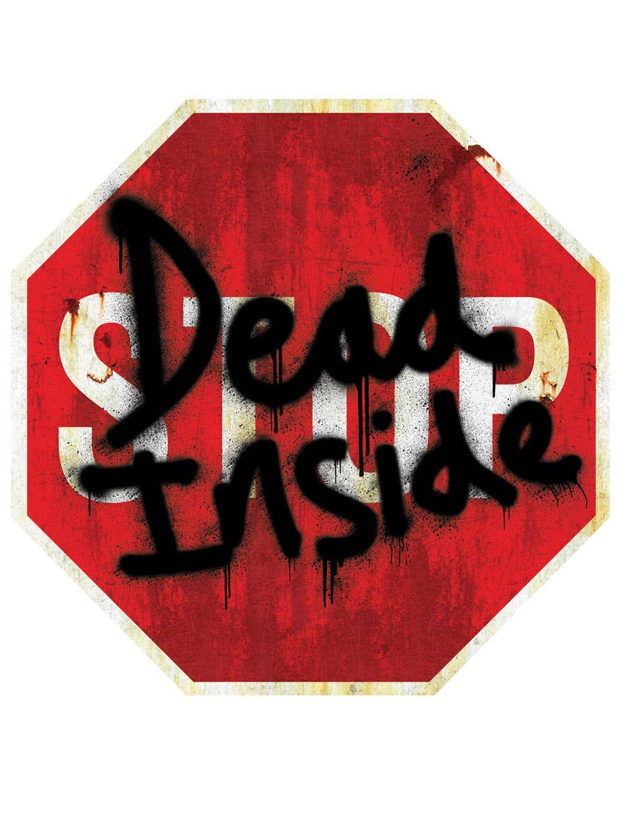 Magnetic Halloween Sign Decoration - Stop Dead Inside Sign Close Image
