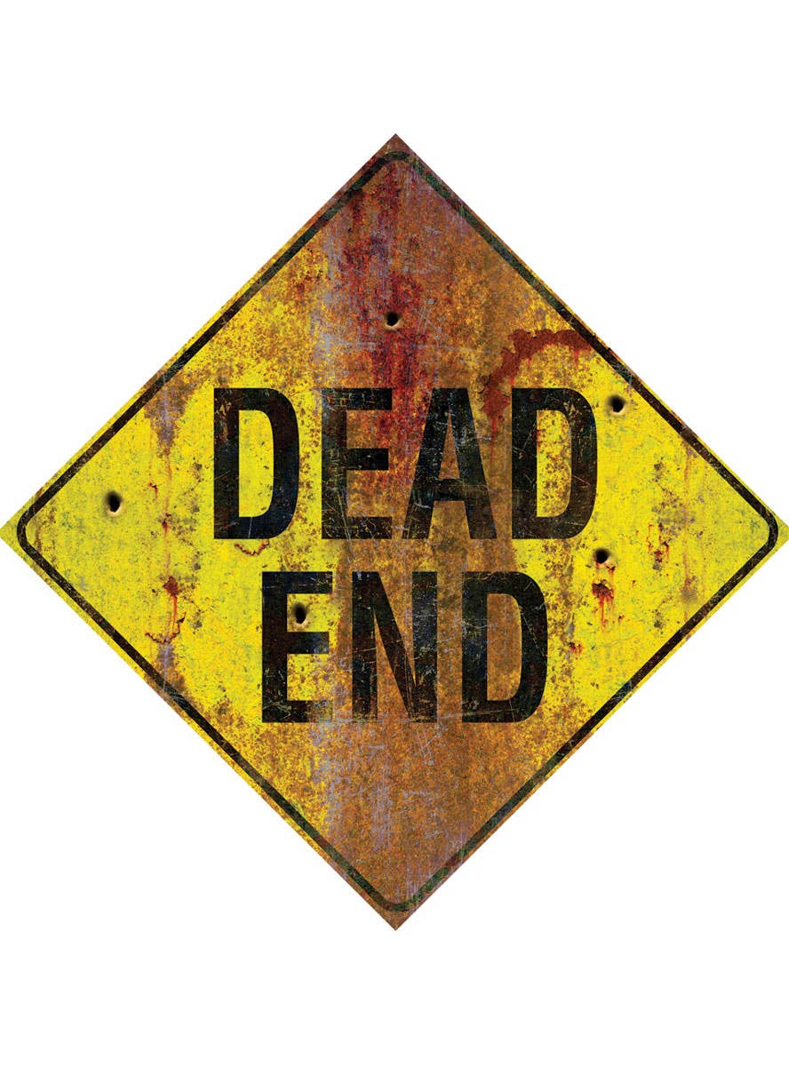 Magnetic Halloween Sign Decoration - Dead End Sign Close Image