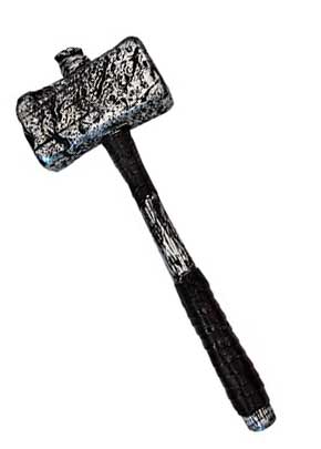 Mighty Thor's Silver Mjolnir Hammer Costume Weapon