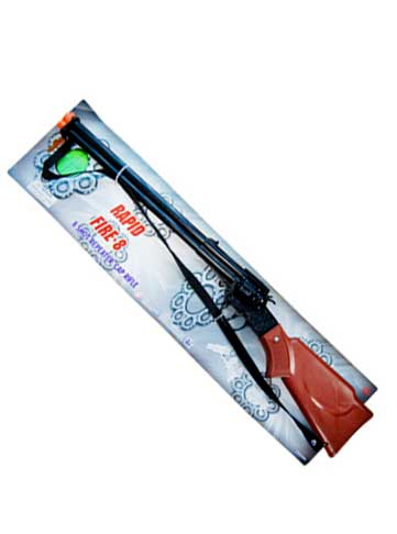 Long Black Plastic Rifle Costume Weapon