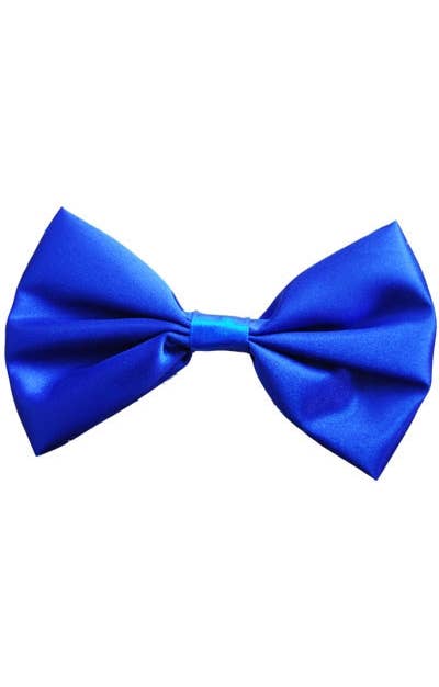 Satin Blue Bow Tie Costume Accessory