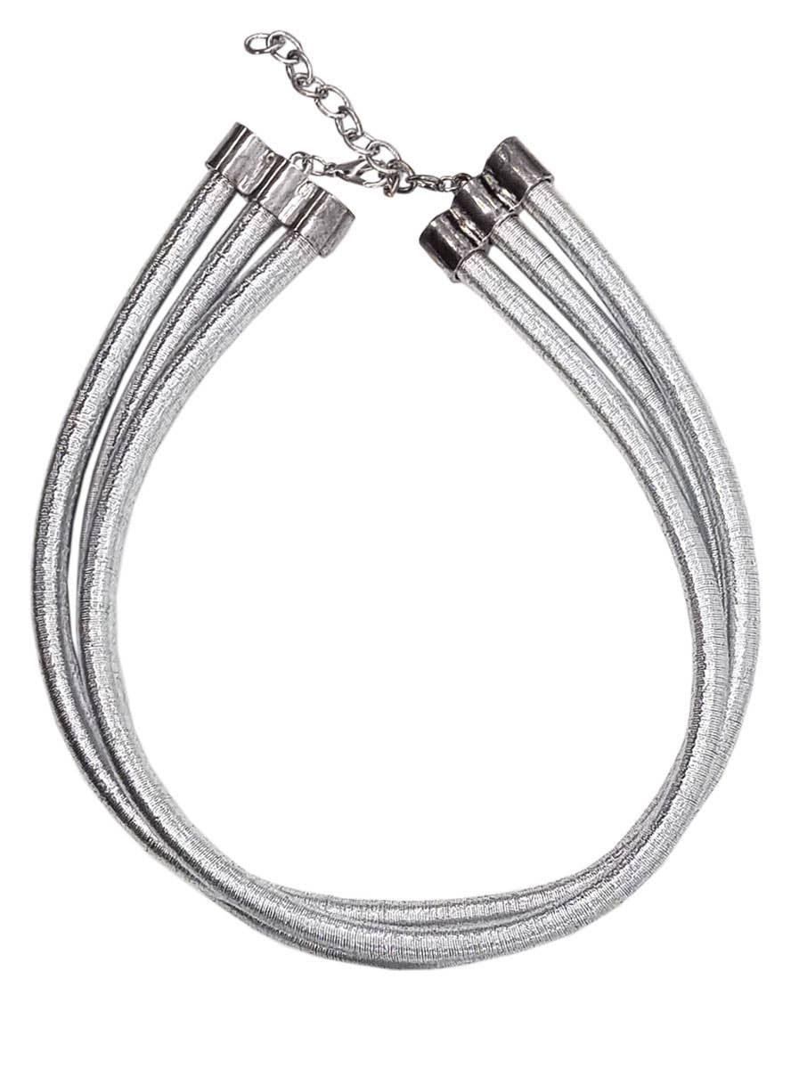 Silver Space Alien Accessory Set with Gloves Glasses Necklace Earrings and Headpiece - Alternate Image 3