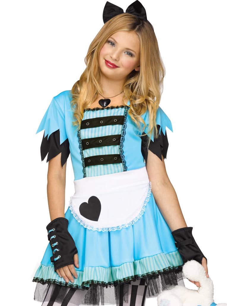 Girl's Teen Alice in Wonderland Costume - Alt Image