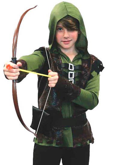Teen Boys Hunter Robin Hood Book Week Costume Close Up Image