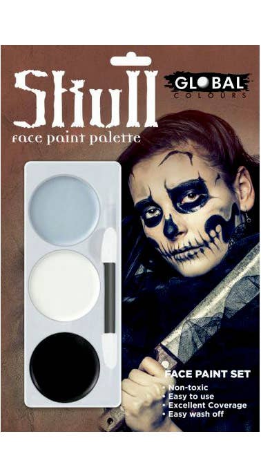 Global FX Skull Colour Palette Face Paint Set