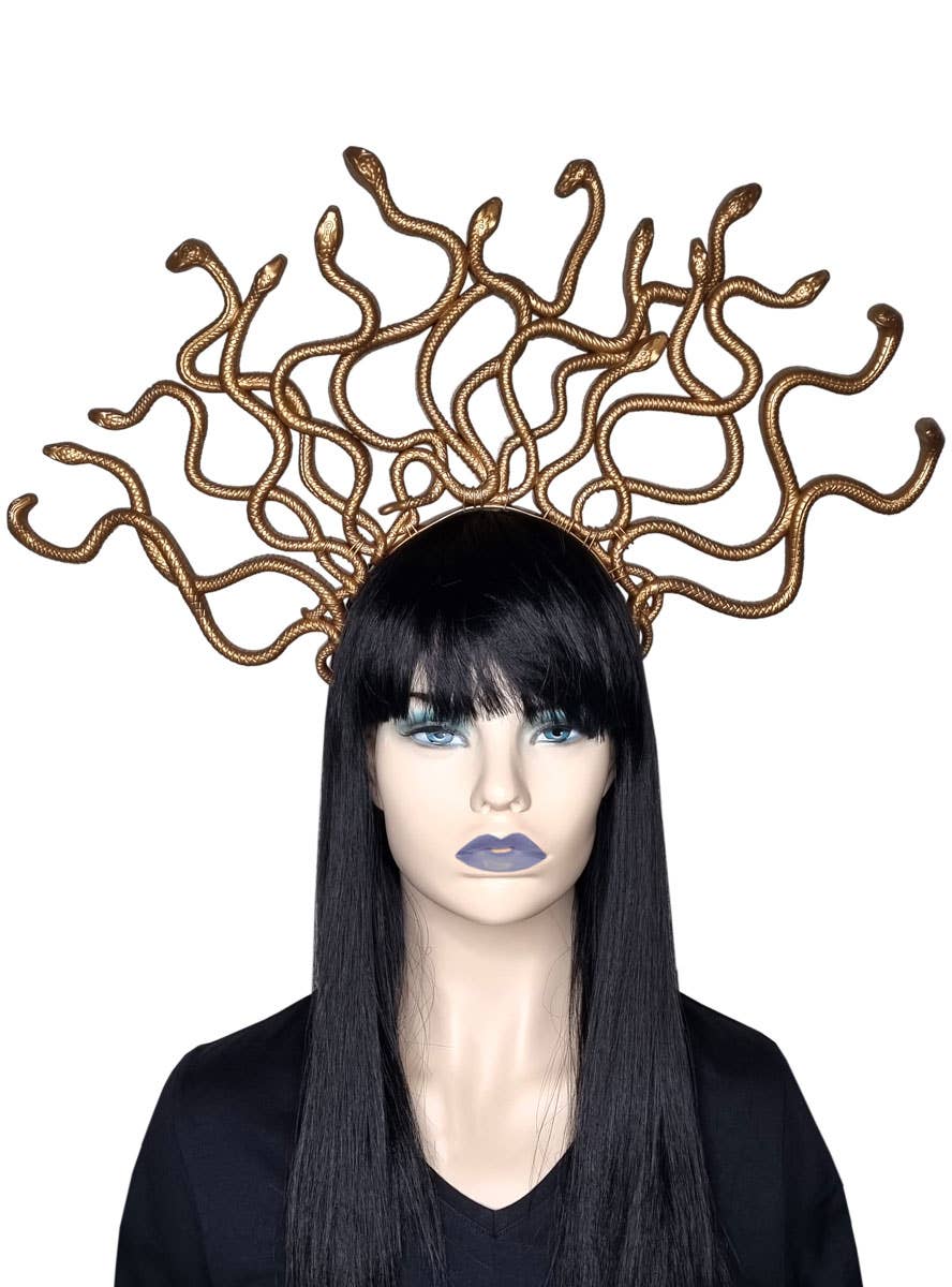 Gold Snake Medusa Costume Headband - Main Image