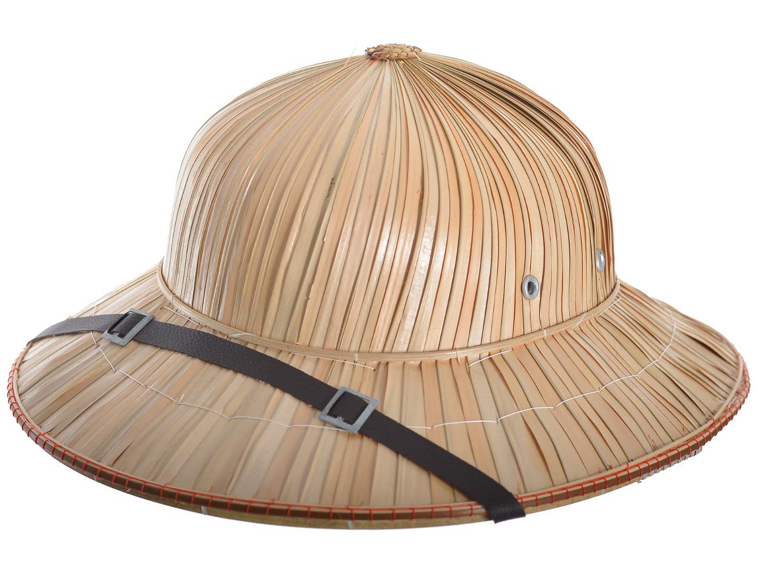 Bamboo Jungle Safari Adults Pith Hat - Close Up Image