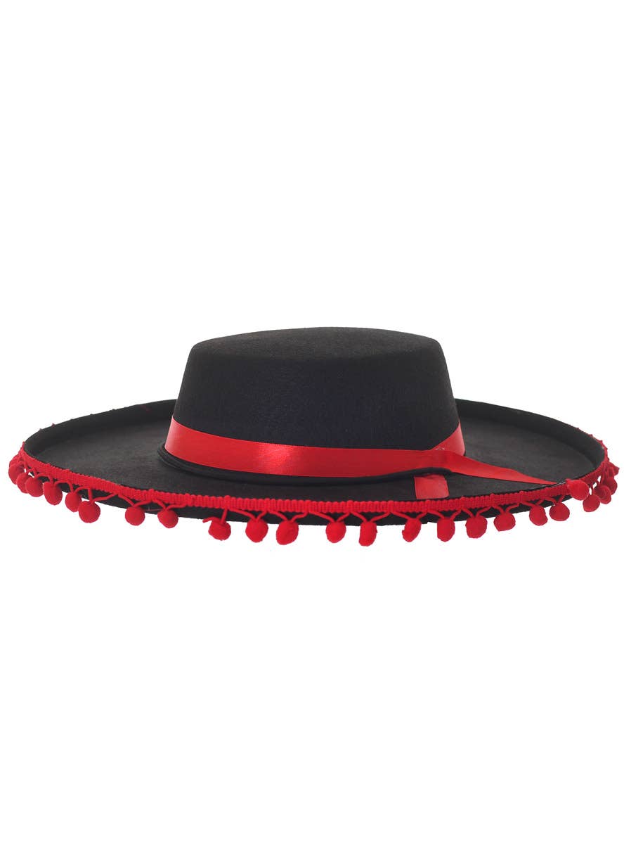 Red and Black Matador Costume Hat