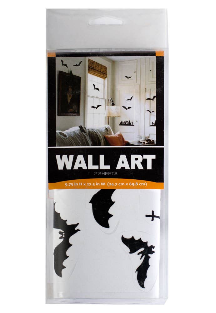 Halloween Bats and Gravestones Wall Decal Set View 2
