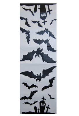 Halloween Bats and Gravestones Wall Decal Set View 1