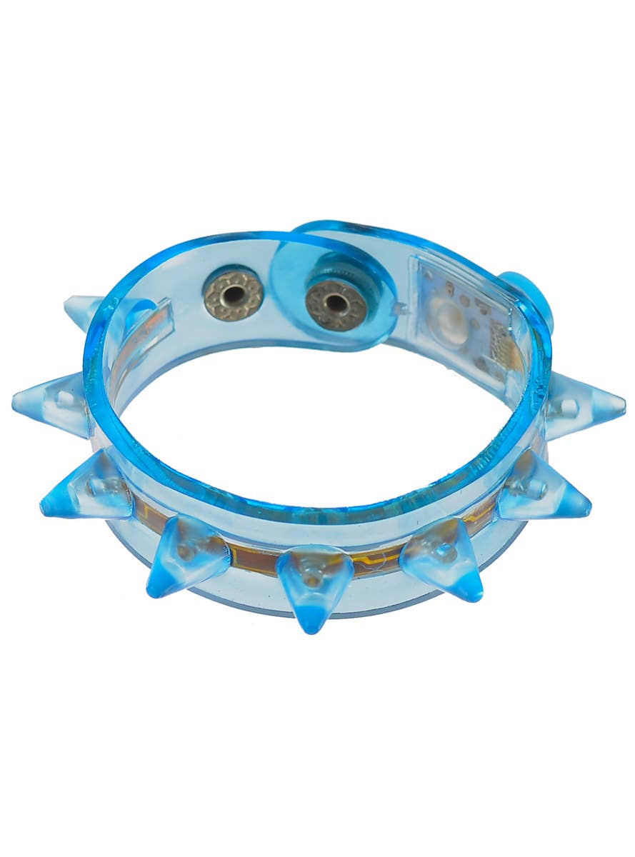 Blue Light Up Spiked Costume Bracelet