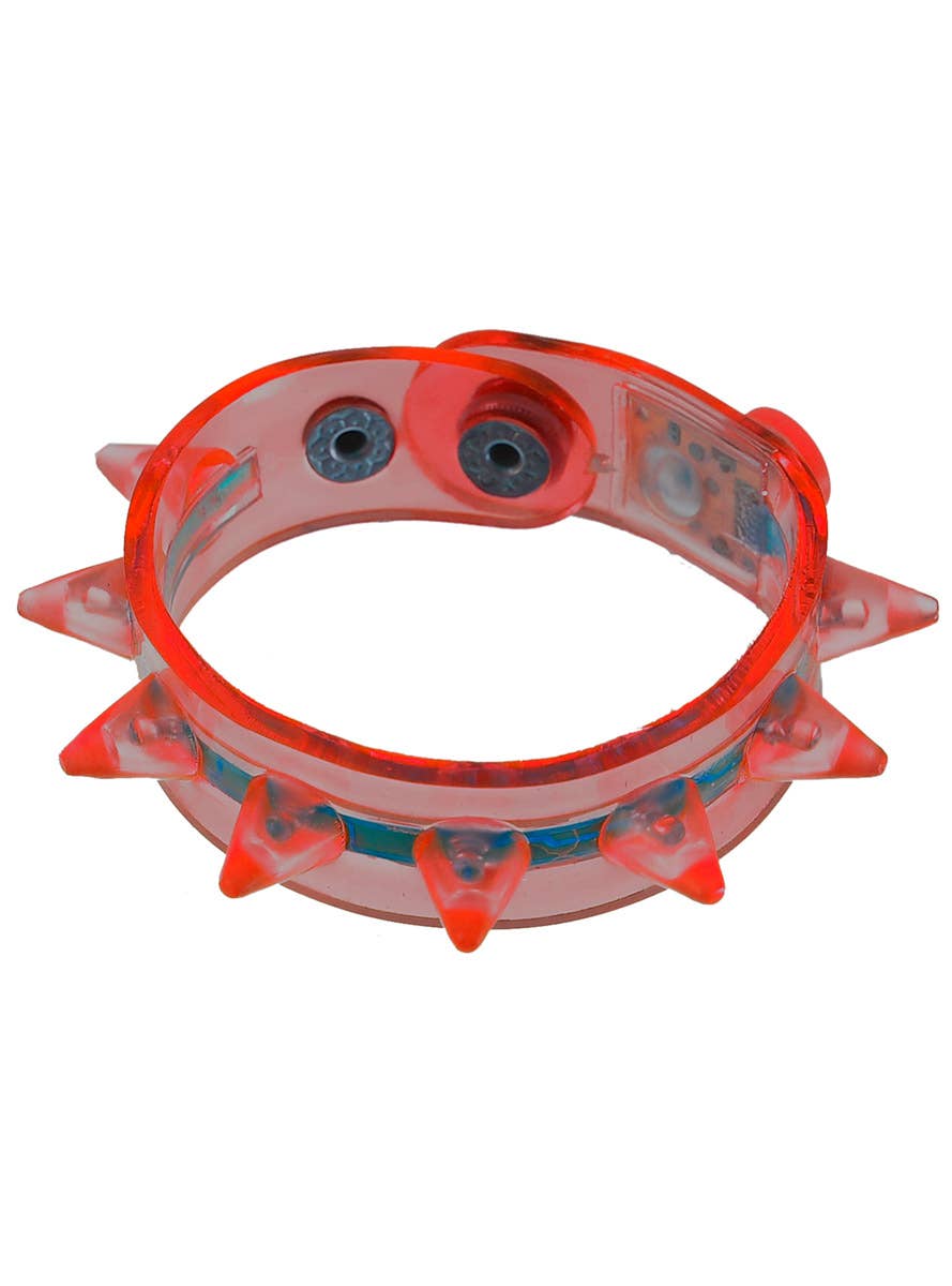Red Light Up Spiked Costume Bracelet