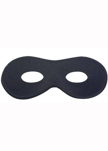 Simple Black Unisex Zorro Masquerade Party Mask - Main Image