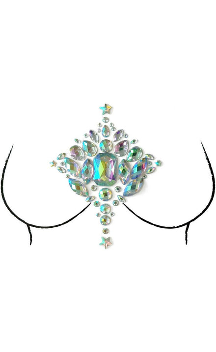 Self-adhesive Iridescent Festival Chest Jewels Costume Accessory Main Image