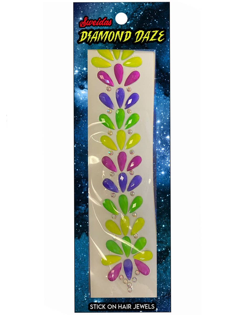 Neon Goddess Stick On Hair Jewels - Packaging Image