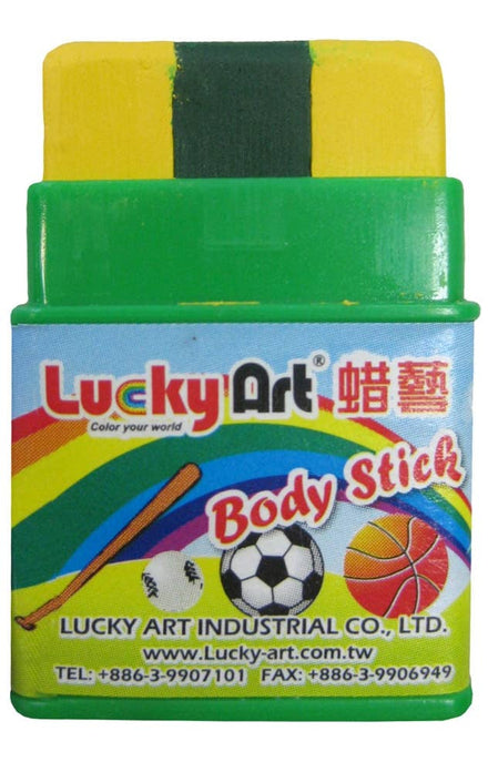 Dual Green and Yellow Face and Body Paint Stick