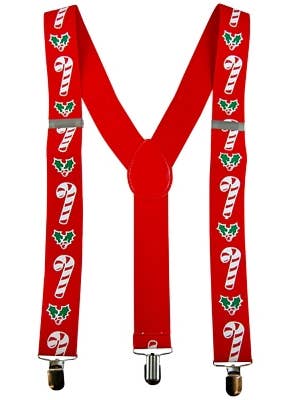 Stretchy Red Candy Cane Priny Braces