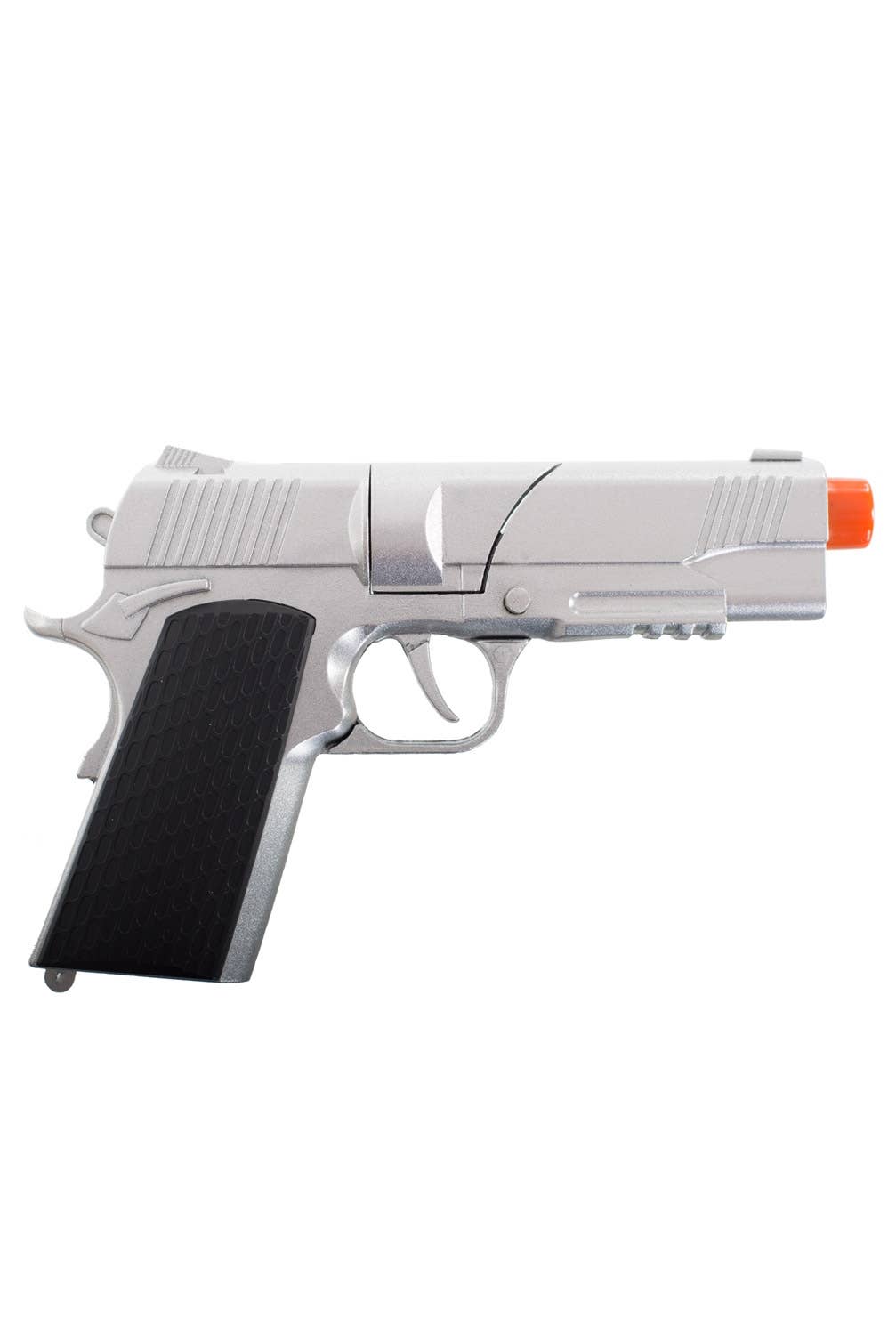 Silver Metal Cap Gun Costume Accessory Pistol Main Image