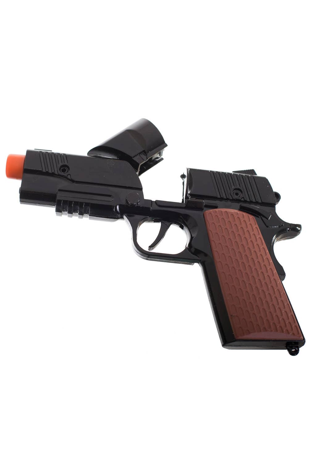 Black Metal Cap Gun Costume Accessory Pistol Alternate Image 3