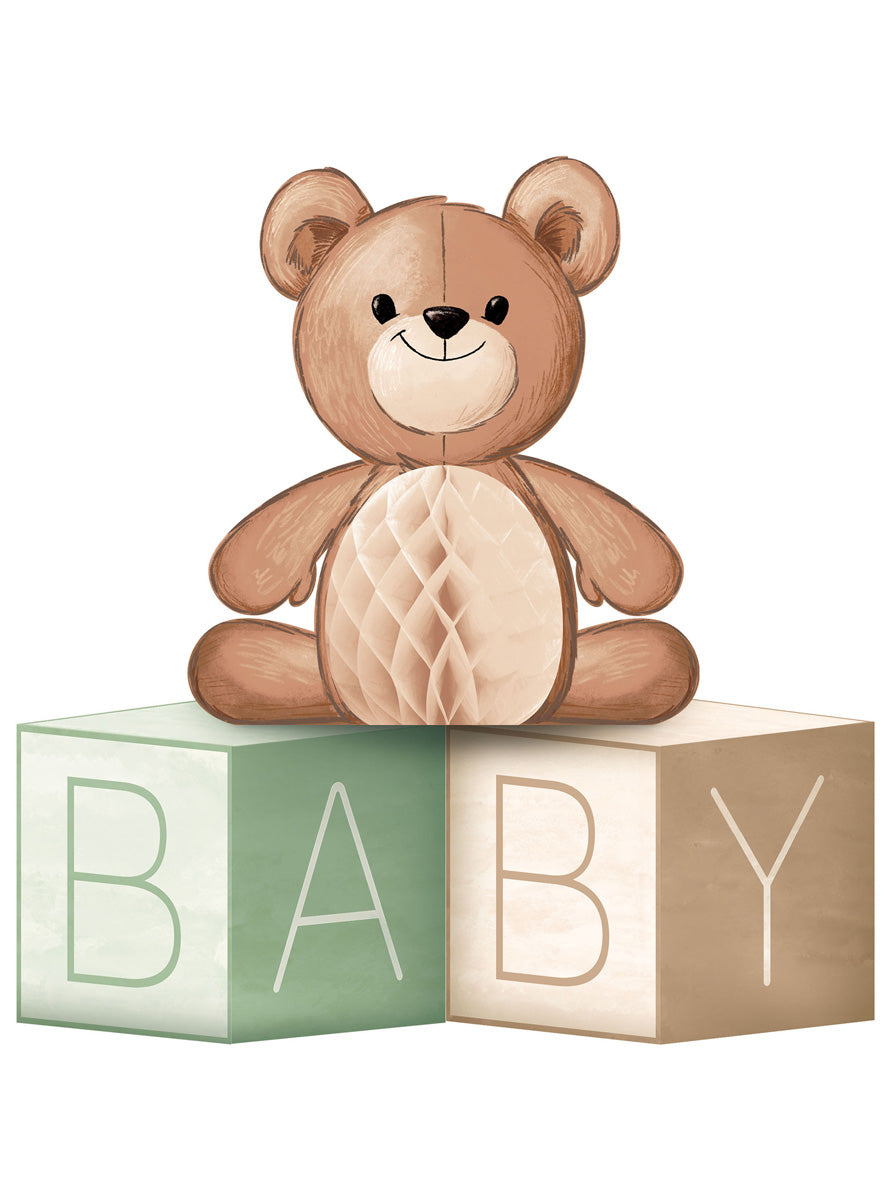 Teddy Bear Baby Shower Centrepiece Decoration - Main Image