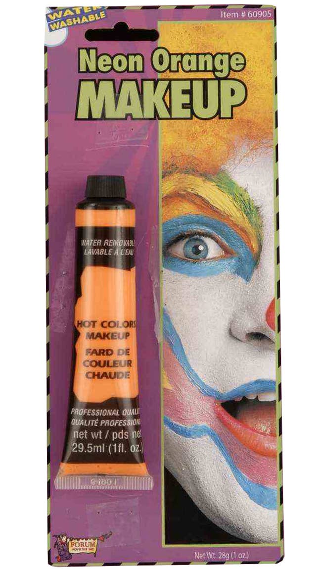 Special Effects Forum Novelties Neon Orange Halloween Face Paint Cream Makeup Main Image