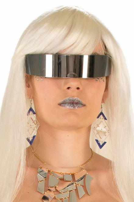 Lady Gaga Futuristic Space Mirror Glasses Accessory