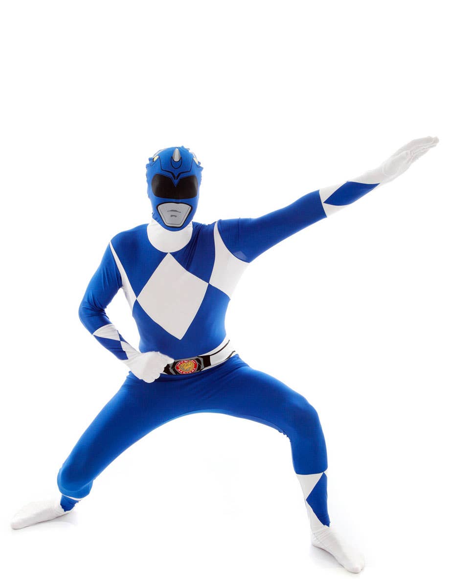 Blue Power Ranger Morphsuit Costume Alternate View