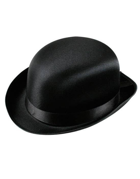 Black Satin Charlie Chaplin Bowler Costume Hat