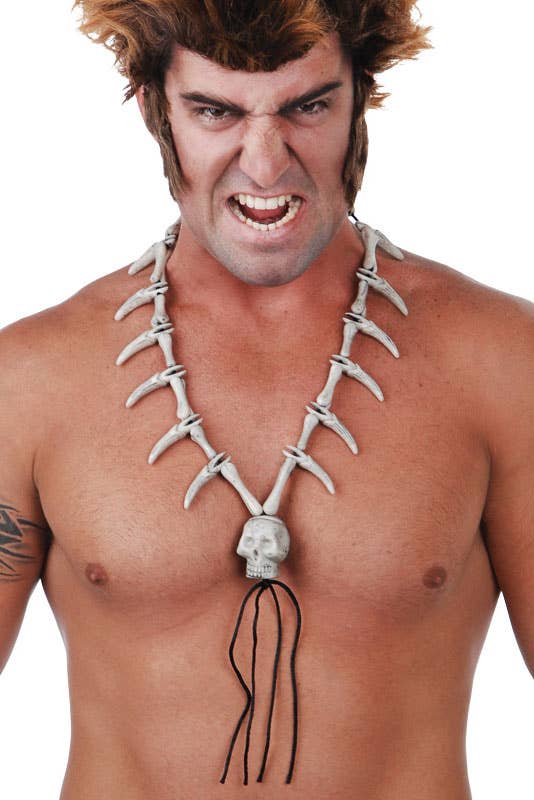 Voodoo Teeth and Skull Costume Necklace