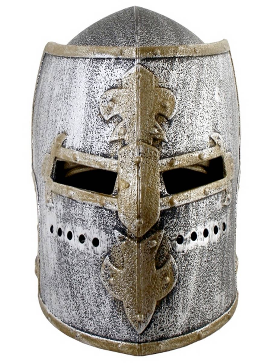 Kid's Front Flip Crusader Knight Helmet Costume Accessory - Main Image