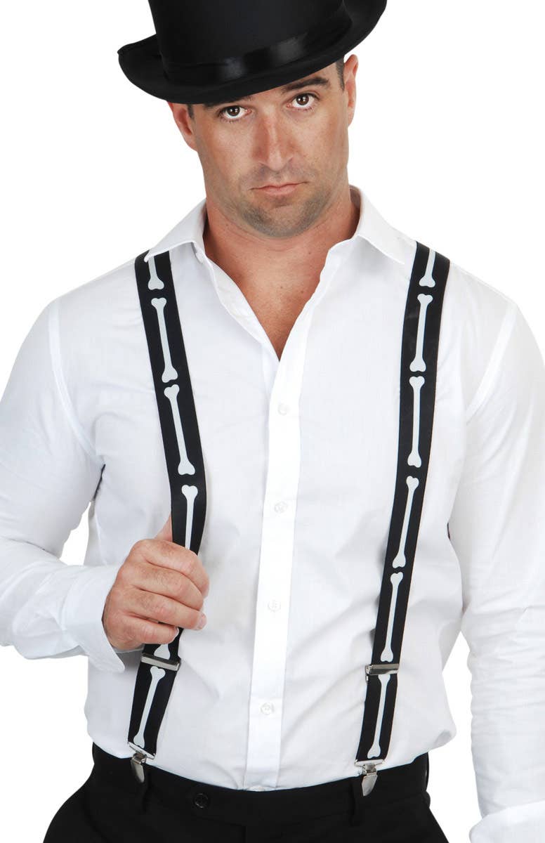 Adult's Skeleton Bone Braces Costume Accessory