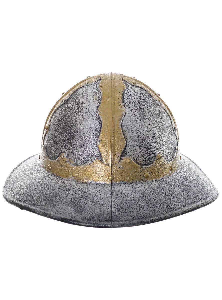 Iron and Brass Look Medieval Kettle Helmet Costume Accessory