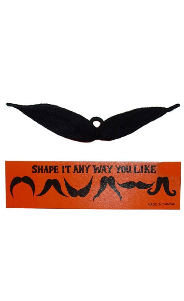 Image of Bendable Mens Black Clip On Moustache