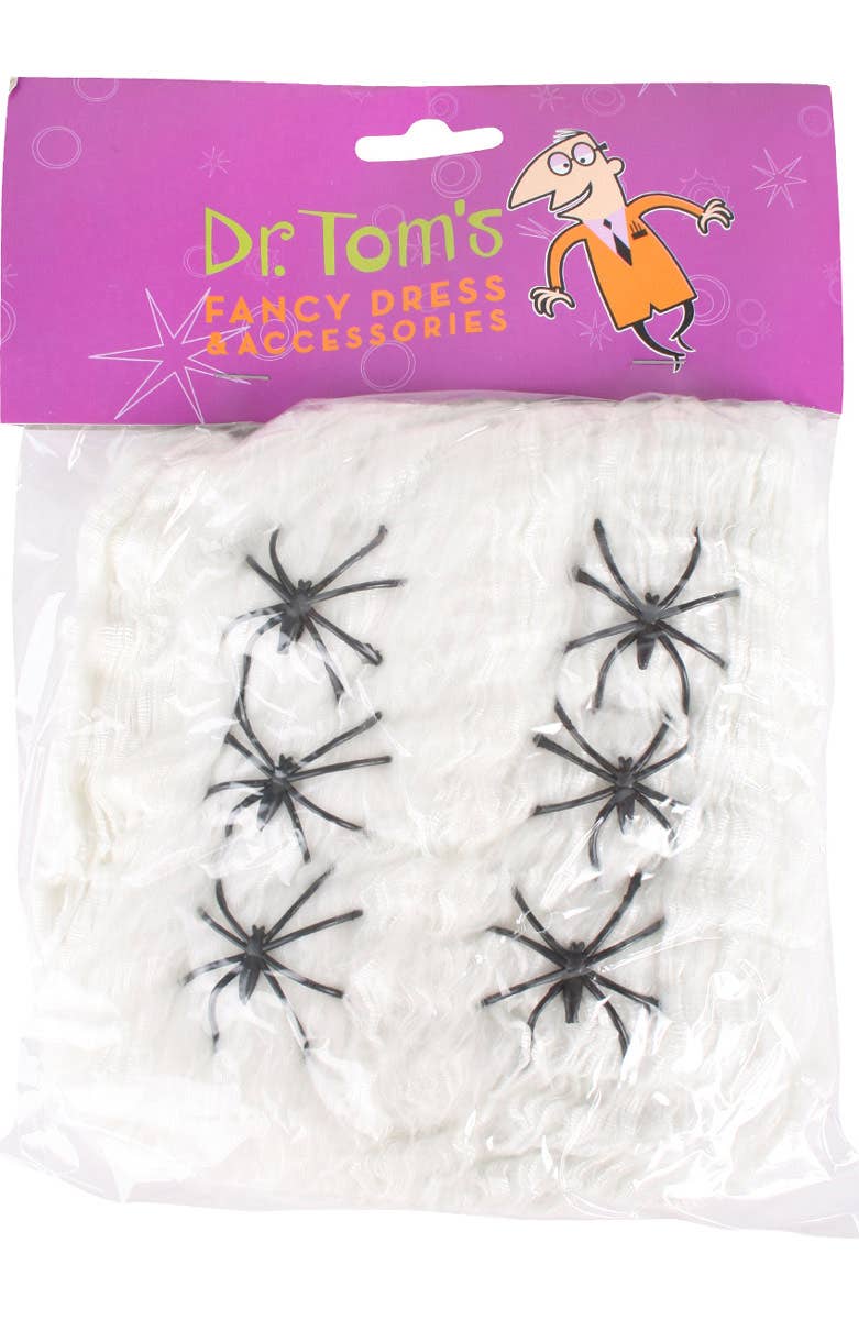 Creepy Spider Web Decoration With Spiders