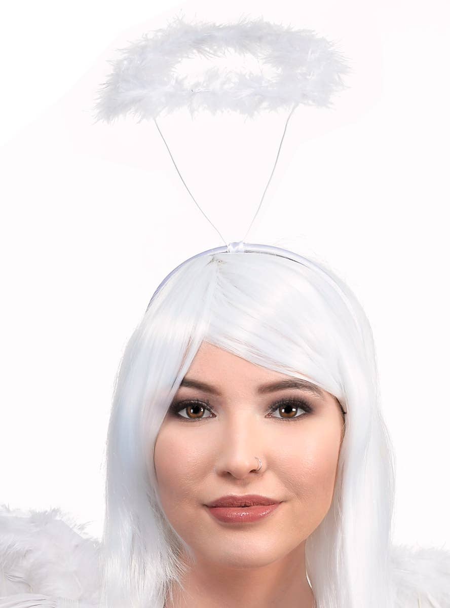 Cheap White Feather Angel Halo