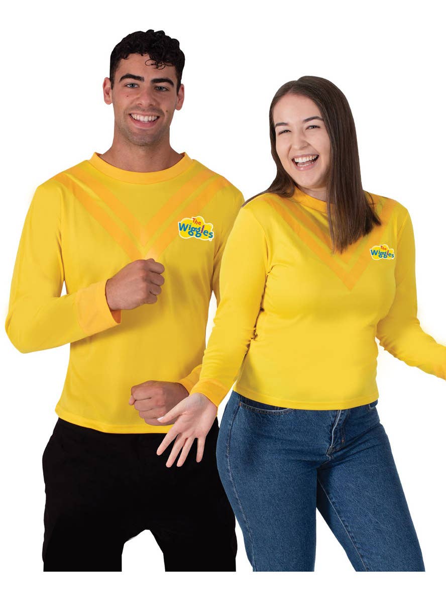 Image of Licensed The Wiggles Men's Yellow Shirt Costume - Couples Image