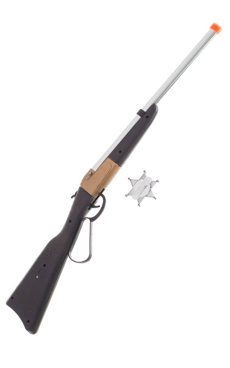 Western Cowboy Rifle and Sheriff Badge Accessory Set