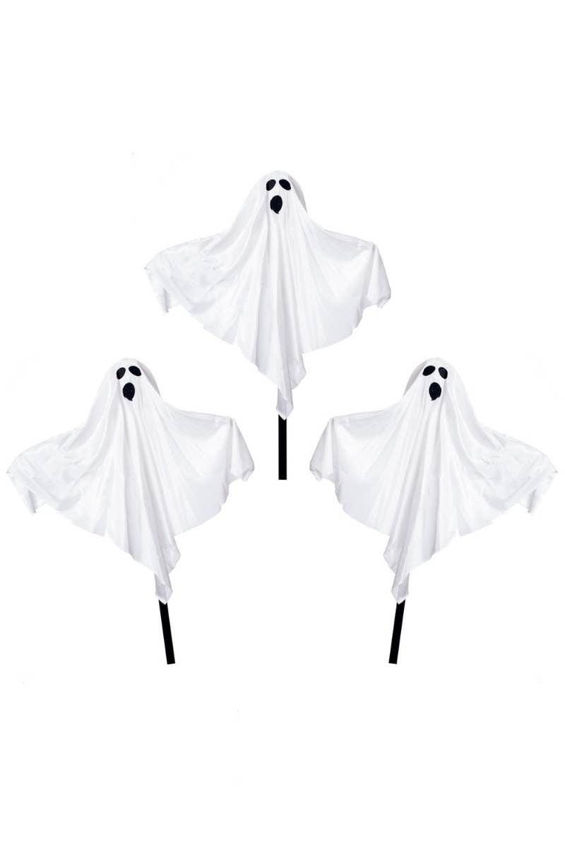 Rainbow Light Up White Ghost Garden Stakes Halloween Decoration Main Image