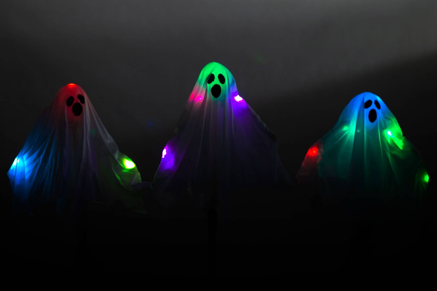 Rainbow Light Up White Ghost Garden Stakes Halloween Decoration Alternate Image