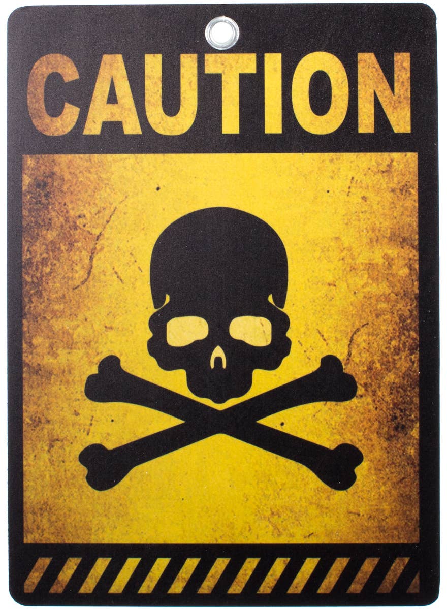 Yellow and Black Halloween Caution Sign