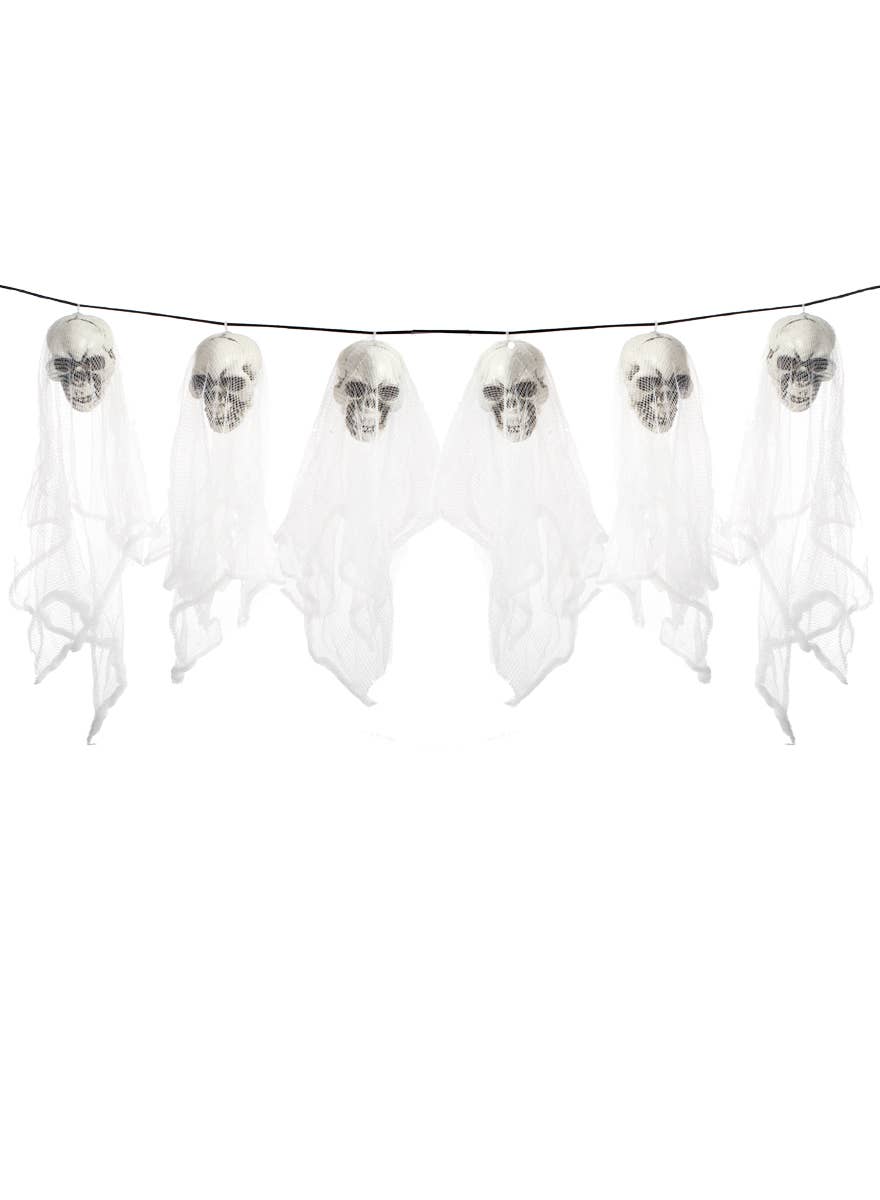 Hanging Skull Ghost Halloween Garland - Main Image