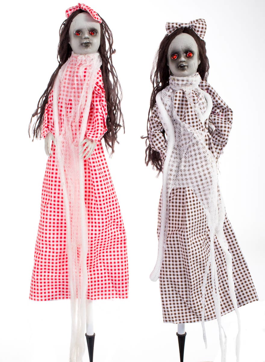 Twin Doll Garden Stakes Halloween Decoration