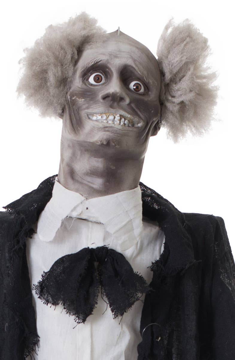 Graveyard Mortician Animated Halloween Decoration - Close Up