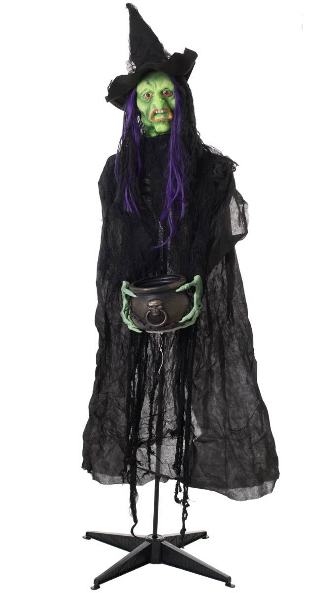 Wicked Witch Standing Animated Halloween Decoration - Main Image
