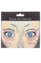 White and Silver Glittery Stick On Makeup Main Image